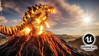 Volcano Godzilla - Unreal Engine 5 by Dazzling Divine CGI 398,847 views 5 months ago 2 minutes, 17 seconds