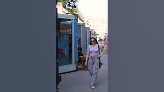 NAKED DRESS on BEAUTIFUL GIRL on the street #streetwalking #people #women #girls  #weobservers