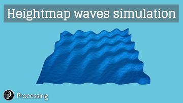 Waves Simulation with Height Map. Directional, Radial, Gerstner. Processing.