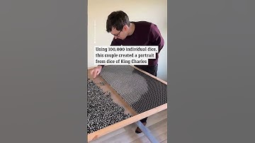 King Charles has been immortalised in a work of art made entirely from dice