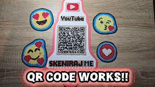 QR CODE works!!  CROSS STITCH HANDMADE
