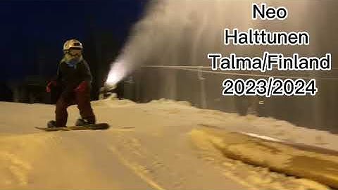 Neo Halttunen Early winter mid-November, a lot of snow is made. Neo tries Shaun White Whitespace 120
