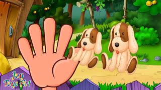 The Finger Family Dog Family Nursery Rhyme | Kids Animation Rhymes Songs