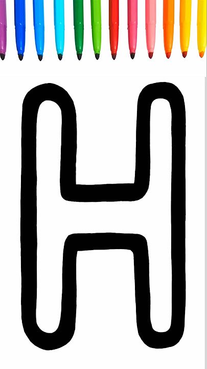 Letter H Drawing and Coloring !