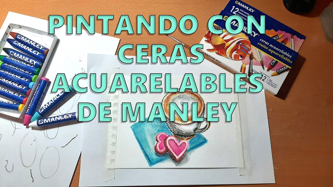 Pintando con las Ceras Acuarelables de la marca MANLEY