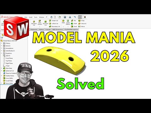 SOLIDWORKS 2026 Model Mania - Step by Step Tutorial - YouTube