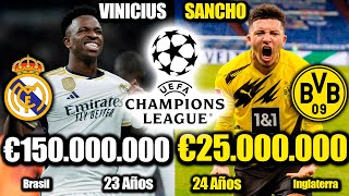 Comparación REAL MADRID VS BORUSSIA DORTMUND | Final CHAMPIONS LEAGUE 2024 | Vinicius vs Sancho