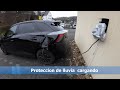 Proteccion de lluvia cargando coche electrico