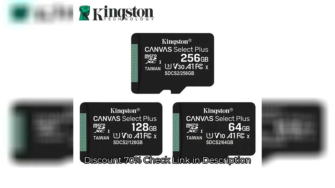 Kingston Memory Card 128GB 256GB MicroSD TF 64GB U1 V30 A1 MicroSD SDCS2 100Mb Reading Speed Class 1
