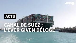 Canal de Suez : la voie est à nouveau libre | AFP