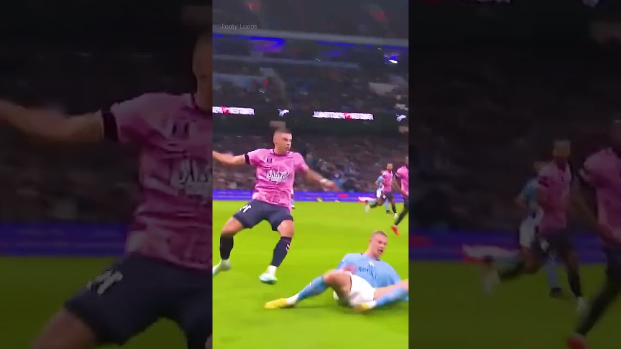 Haaland Angry Slide Tackle 
