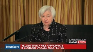 Yellen Says March Rate Hike May Be Appropriate Yellen Says March Rate Hike May Be Appropriate
