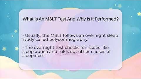 What Is An MSLT Test And Why Is It Performed? - Sleep Apnea Support Network