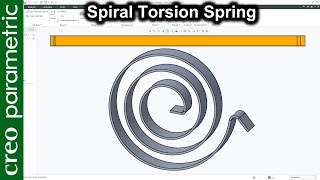 Flat coil spring | spiral torsion spring in Creo Parametric