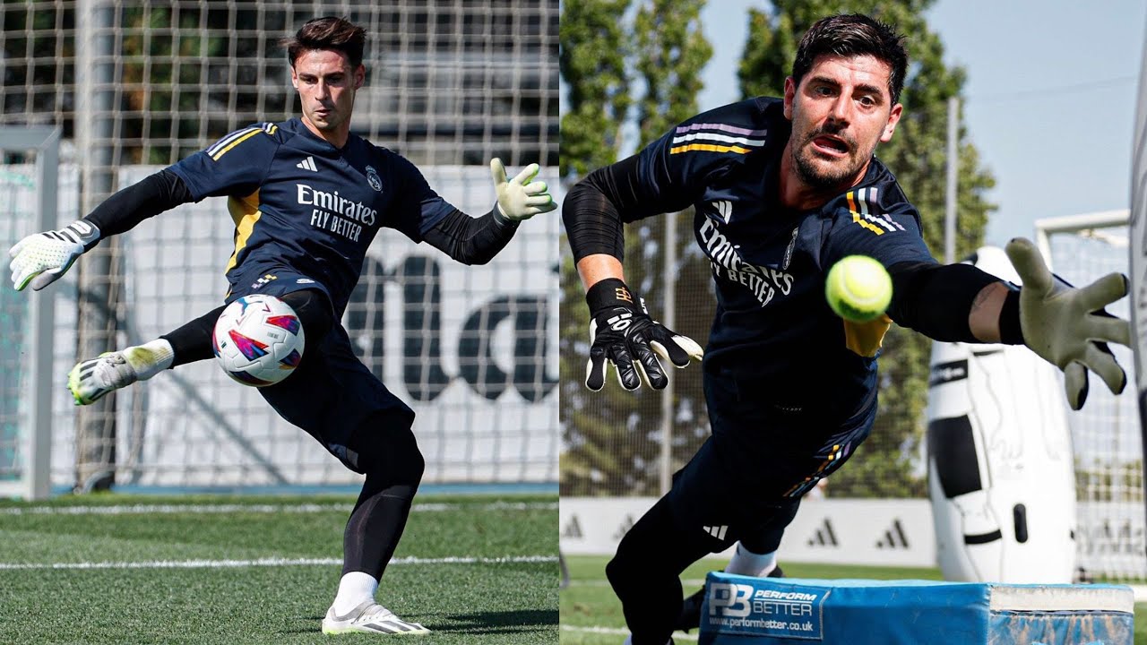 Real Madrid Goalkeeper Training Courtois, Kepa & Lunin