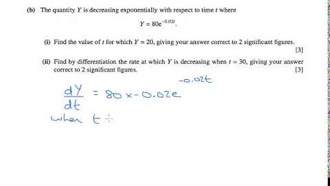 C3 2006 January q6bii - AS/A2 Maths - Exponentials and Logs