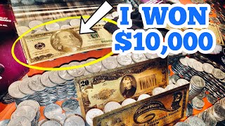 I WON $10,000 JACKPOT GOLD TICKET Inside The High Limit Coin Pusher WON MONEY ASMR