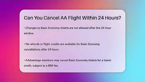 Can You Cancel AA Flight Within 24 Hours? - Air Traffic Insider