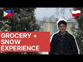 GROCERY TIME + MY FIRST SNOW EXPERIENCE | FILIPINO IN POLAND