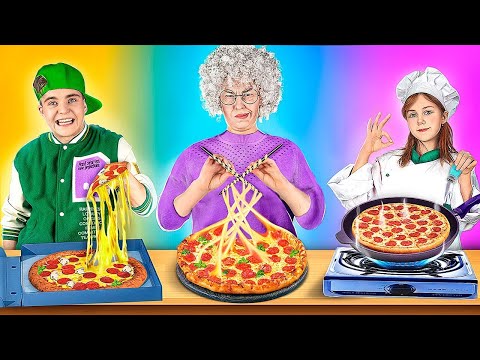 Défi De Nourriture Ma Cuisine VS La Cuisine De Grand-Mère Astuces Avec Des Pokemon Dans La Vraie Vie