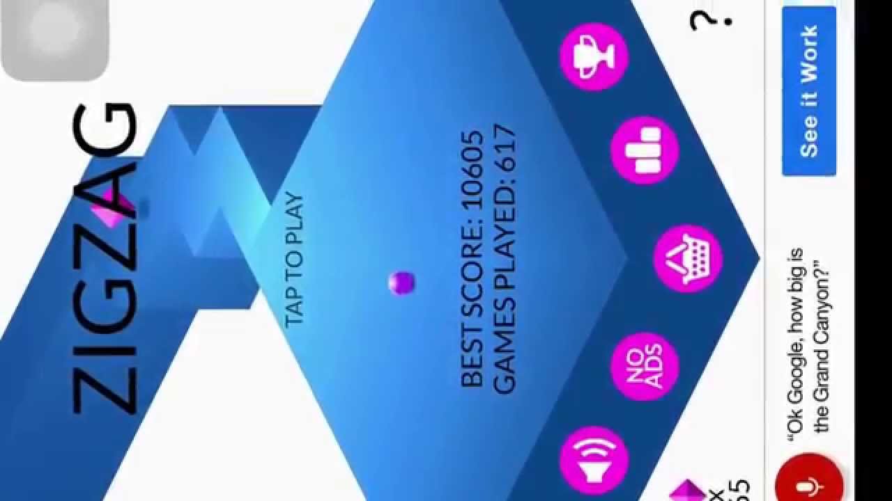 Just got the highest score in zig zag YouTube