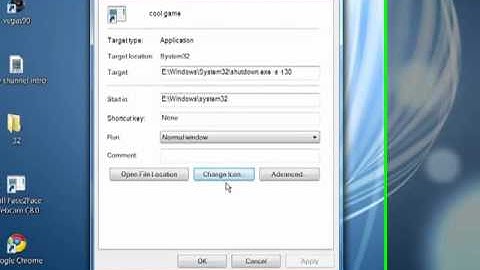 how to make a shutdown icon in xp , vista, 7