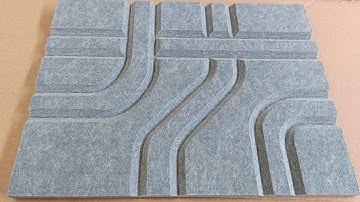 Grooving Acoustic Wall Panel with AMOR CNC Oscillating Knife