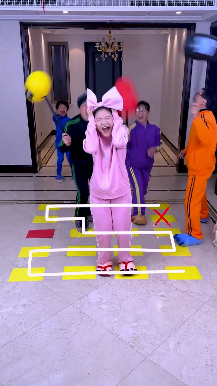 Can You Complete The Challenge Without Touching The Red Dot?#Funnyfamily #Partygames #Challenge