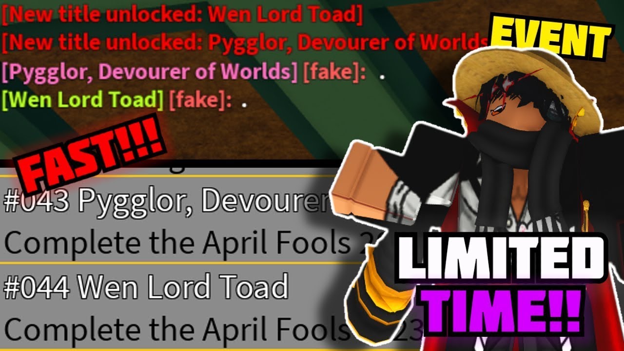 NEW LIMITED TITLES (APRIL FOOLS EVENT) BLOX FRUITS!! YouTube