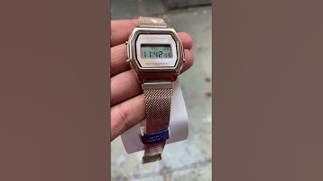 CASIO VINTAGE ROSE GOLD STAINLESS STEEL MESH BAND WATCH