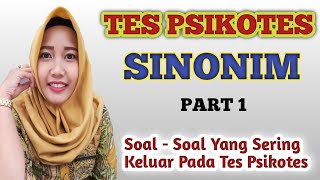 Soal Tes Psikotes Sinonim Yang Sering Muncul