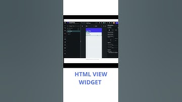 FLUTTERFLOW HTML VIEW WIDGET #flutterflow #videotutorial #flutter #shorts #htmlview