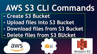 use aws command line interface cli for creating, copying, retrieving and deleting files from aws s3