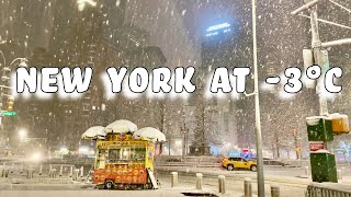 Walking New York City in HEAVY SNOWFALL, Magical NYC Snow Walk ❄️ by Walk Ride Fly 80,693 views 3 months ago 53 minutes