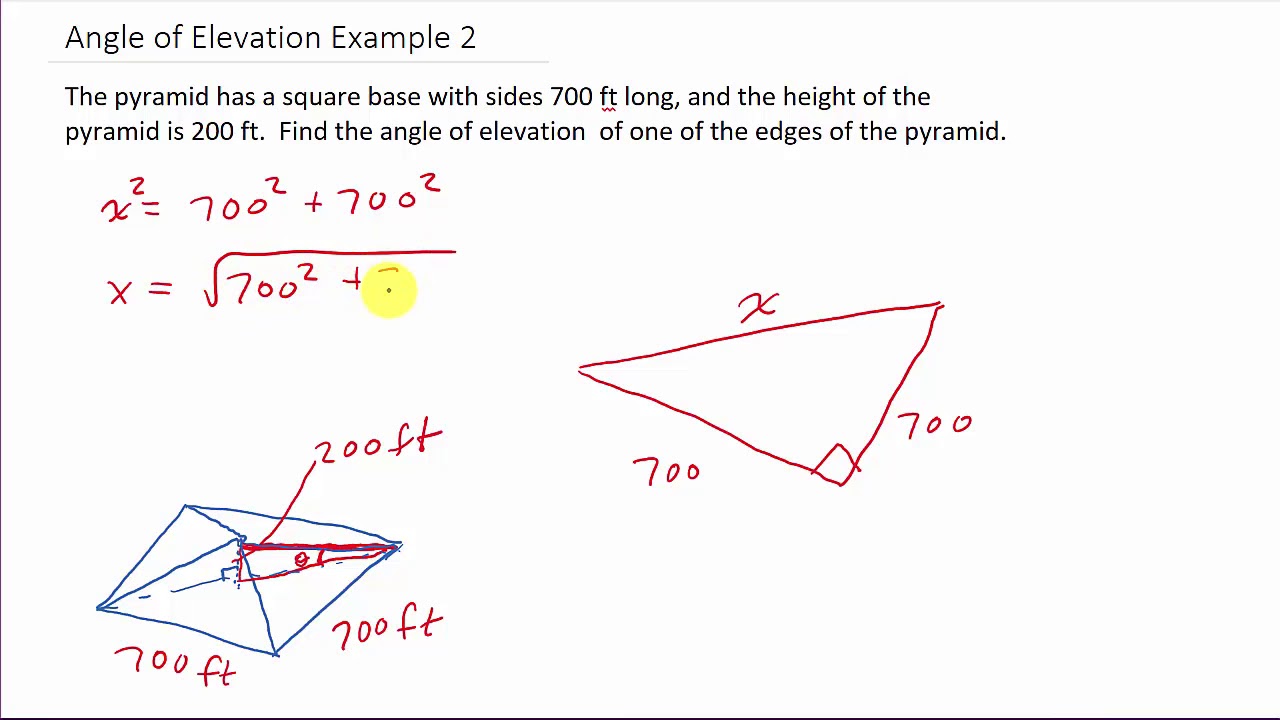 Trigonometry Angle Of Elevation Word Problem Example 2 YouTube Trigonometry Angle Of Elevation Word Problem Example 2 YouTube