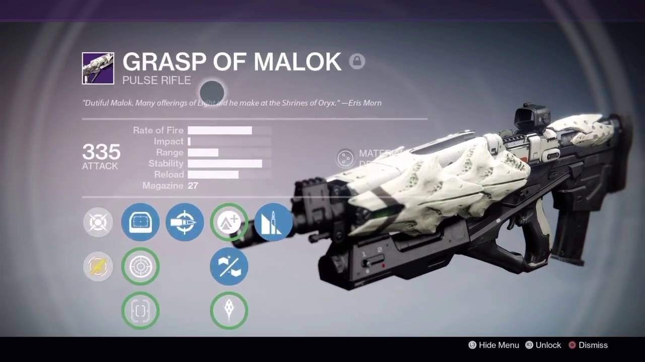 Destiny Rumble With God Roll Grasp of malok - YouTube.