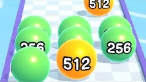 Ball Run 2048  - All  Levels Gameplay IOS  .