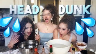 TRIPLET WATER DUNK CHALLENGE *Chaotic* - Kalogeras Sisters