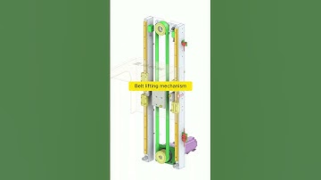 Belt Lifting Mechanism #cad #fusion360 #mechanical #engineering #solidworks #mechanism