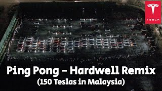 Tesla Light Show in Malaysia: 150 Cars (Ping Pong - Hardwell Remix)