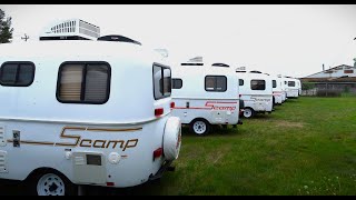 A fun tour of six Scamp trailers  three 13ft, one 16ft and two 19ft