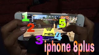 iPhone 8plus Handcam test 2024 pubg best 5finger Settings ❤️