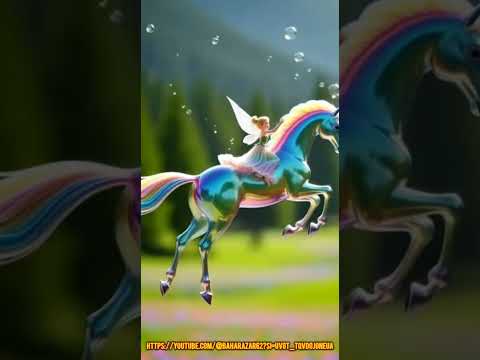 پرواز دخترعروسکی با اسب شیشه ای رنگی