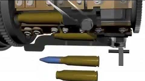 minigun M61A1 Gatling gun animation