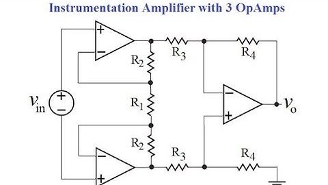 Instrumentation Amplifier with 3 OpAmps, How does it work? What are the Gain and Transfer function?
