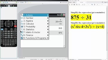 Alg2: Long Division & Remainder (TI-nSpire CX CAS)