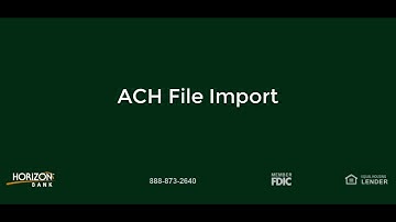 ACH File Import