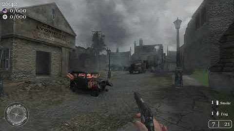 Call of Duty 2 multiplayer map St. Mere Eglise, France