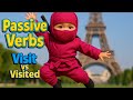 Passive Verbs Practice | Pink Ninja Part 1: Visit vs Visited