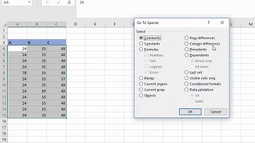 Go To Special   Column Differences